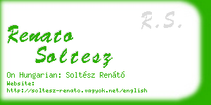 renato soltesz business card