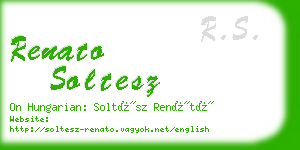 renato soltesz business card